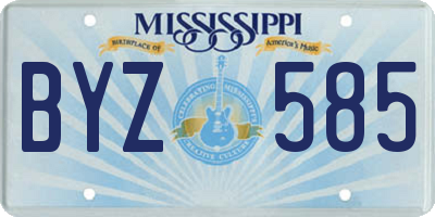 MS license plate BYZ585