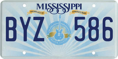 MS license plate BYZ586