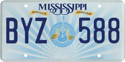 MS license plate BYZ588