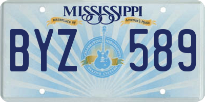 MS license plate BYZ589