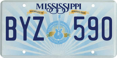 MS license plate BYZ590