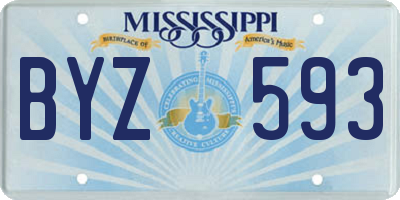 MS license plate BYZ593