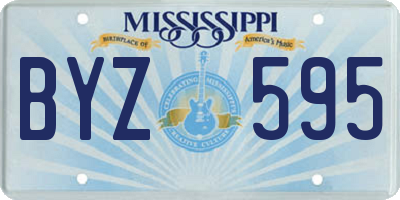 MS license plate BYZ595