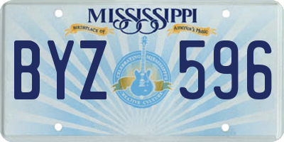 MS license plate BYZ596