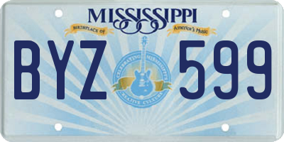 MS license plate BYZ599