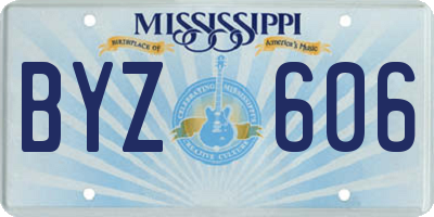 MS license plate BYZ606