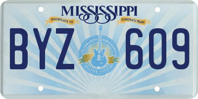 MS license plate BYZ609