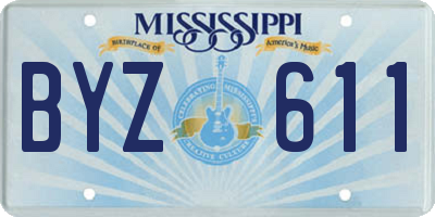 MS license plate BYZ611