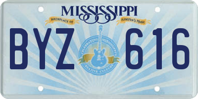 MS license plate BYZ616