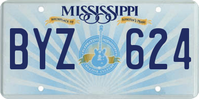 MS license plate BYZ624