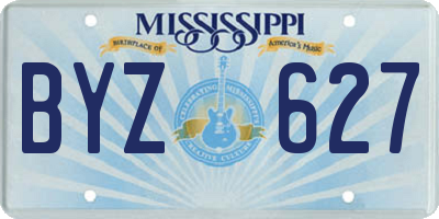 MS license plate BYZ627