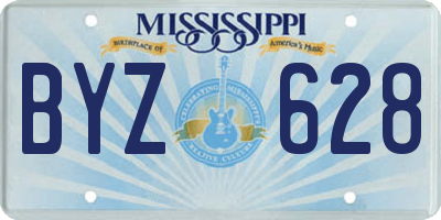 MS license plate BYZ628