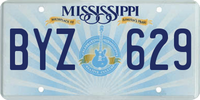 MS license plate BYZ629