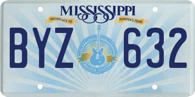 MS license plate BYZ632