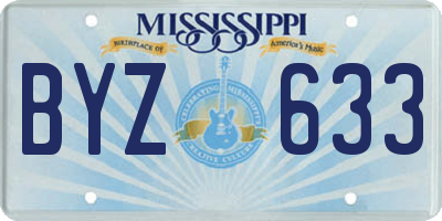 MS license plate BYZ633