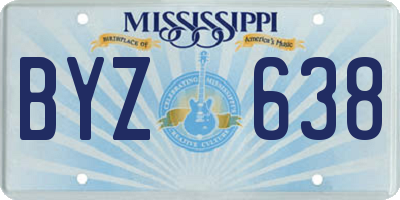 MS license plate BYZ638