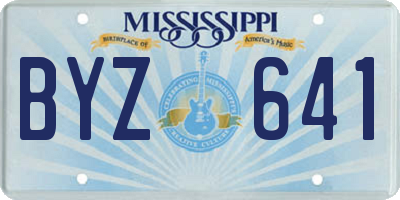 MS license plate BYZ641