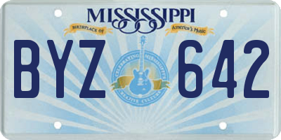 MS license plate BYZ642