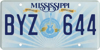 MS license plate BYZ644