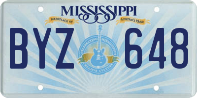 MS license plate BYZ648