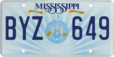 MS license plate BYZ649