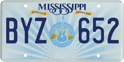 MS license plate BYZ652