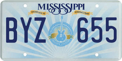 MS license plate BYZ655