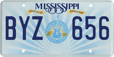MS license plate BYZ656