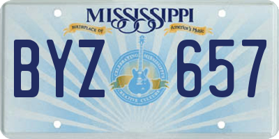 MS license plate BYZ657
