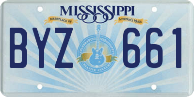 MS license plate BYZ661