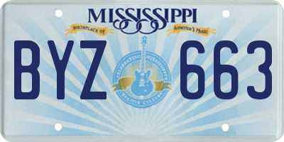 MS license plate BYZ663