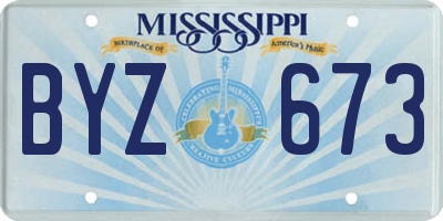 MS license plate BYZ673