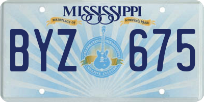 MS license plate BYZ675