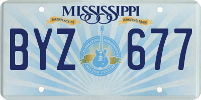 MS license plate BYZ677