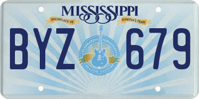 MS license plate BYZ679