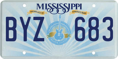 MS license plate BYZ683