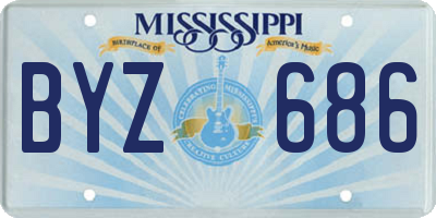 MS license plate BYZ686