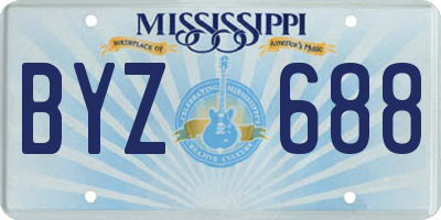 MS license plate BYZ688