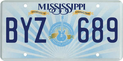 MS license plate BYZ689