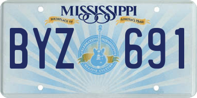MS license plate BYZ691