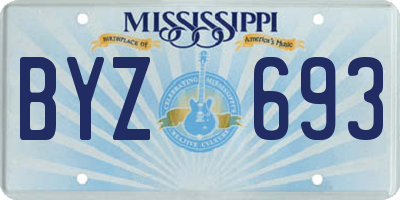 MS license plate BYZ693