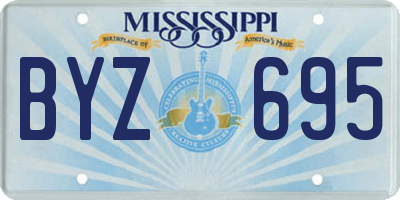 MS license plate BYZ695