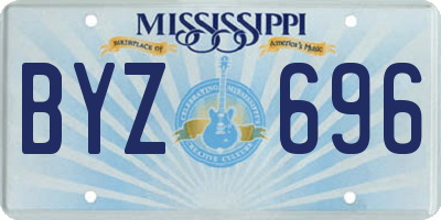 MS license plate BYZ696