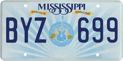 MS license plate BYZ699