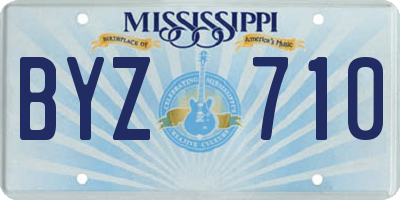 MS license plate BYZ710