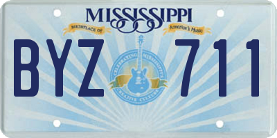 MS license plate BYZ711