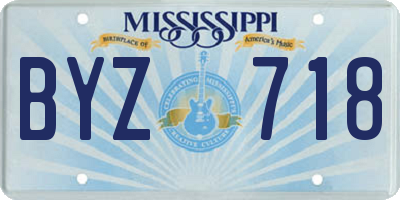 MS license plate BYZ718