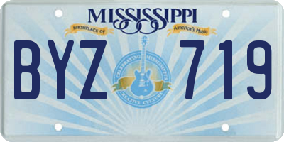 MS license plate BYZ719