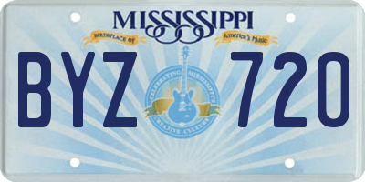 MS license plate BYZ720