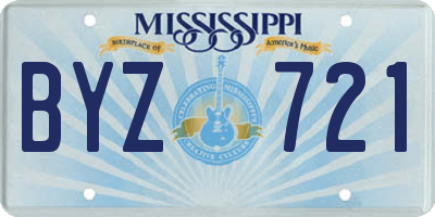 MS license plate BYZ721